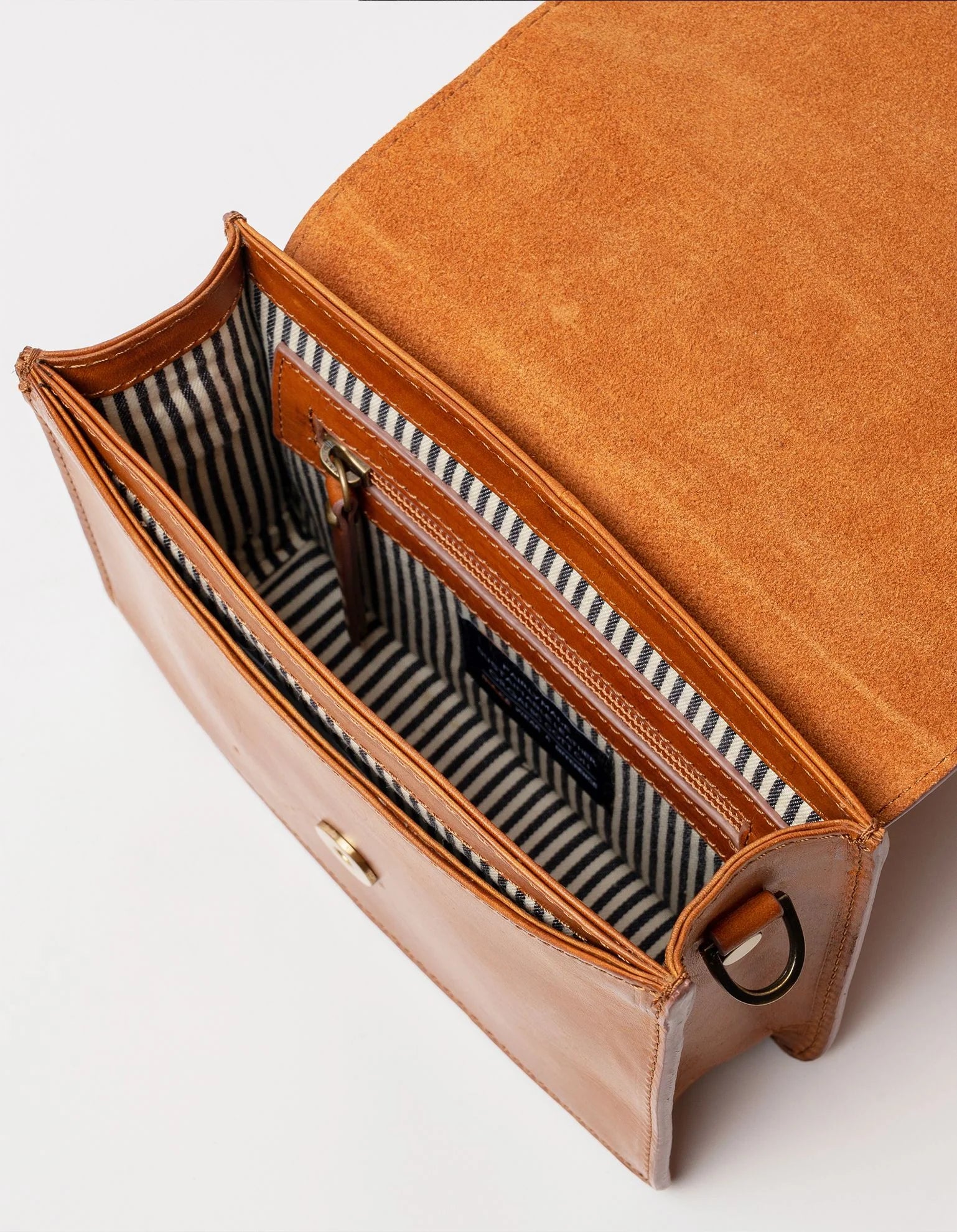 Handtassen - AUDREY MINI bag Classic Cognac with 2 straps van O My Bag