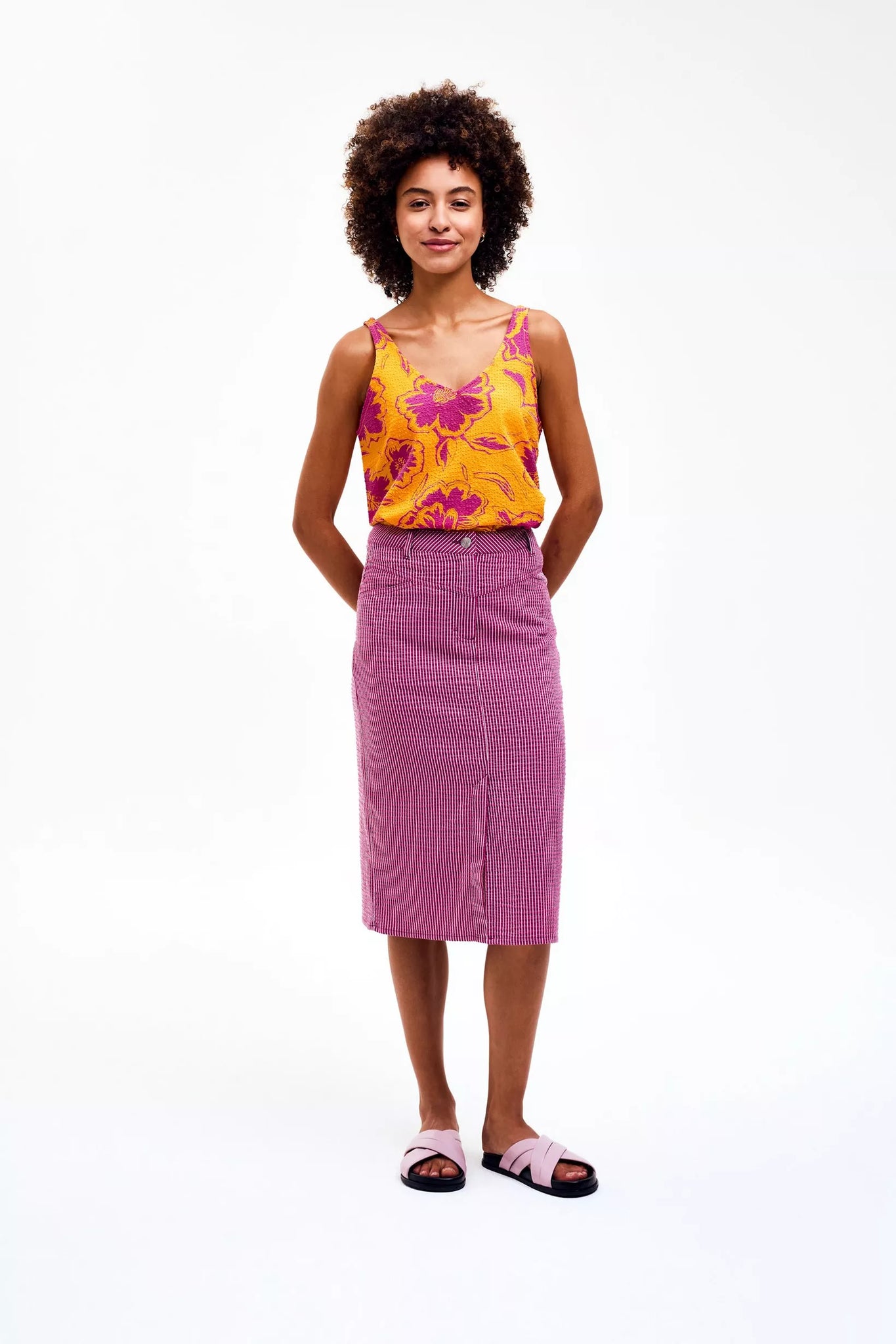 PAM paars strepen Rokken - Beneath Skirt van CKS