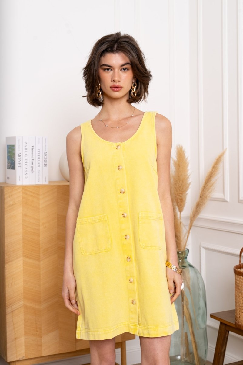 button sleeveless dress van Kilky – Jurken voor dames | Meisjes Brugge