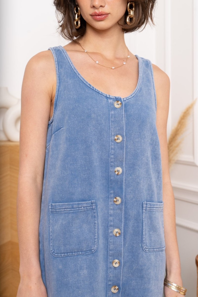 button sleeveless dress van Kilky – Jurken voor dames | Meisjes Brugge