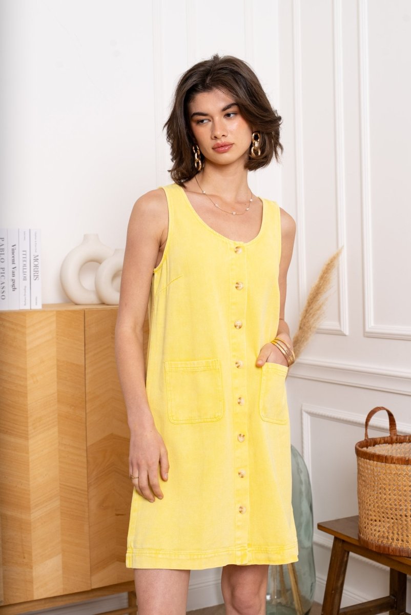 button sleeveless dress van Kilky – Jurken voor dames | Meisjes Brugge