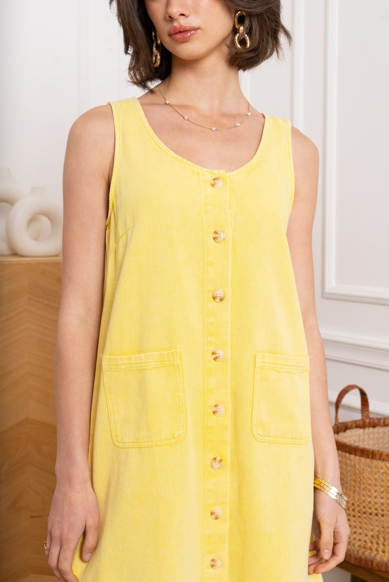button sleeveless dress van Kilky – Jurken voor dames | Meisjes Brugge
