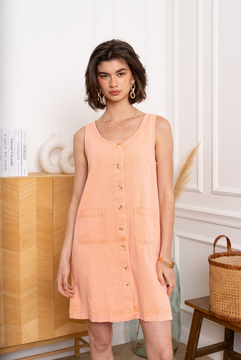 button sleeveless dress van Kilky – Jurken voor dames | Meisjes Brugge