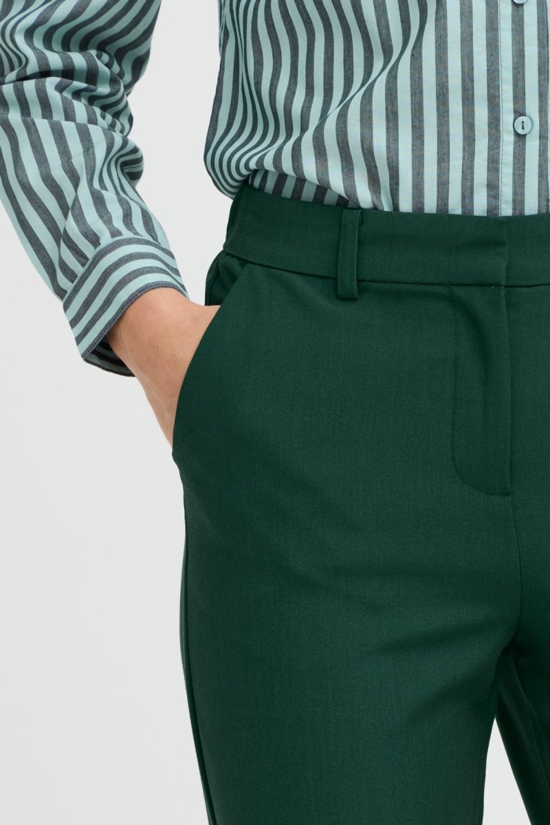 Green Gables Melange Broeken - Bydanta Wide Leg Pants 2 - AW25 van b.young