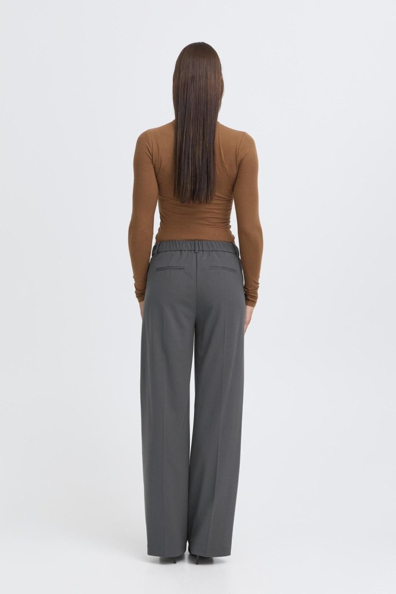 Bydanta Wide Leg Pants 2 Grey van b.young – Broeken voor dames | Meisjes Brugge