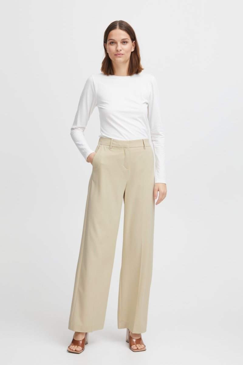 Bydanta Wide Leg Pants 2 - SS24 - koop Broeken van b.young bij Meisjes Brugge