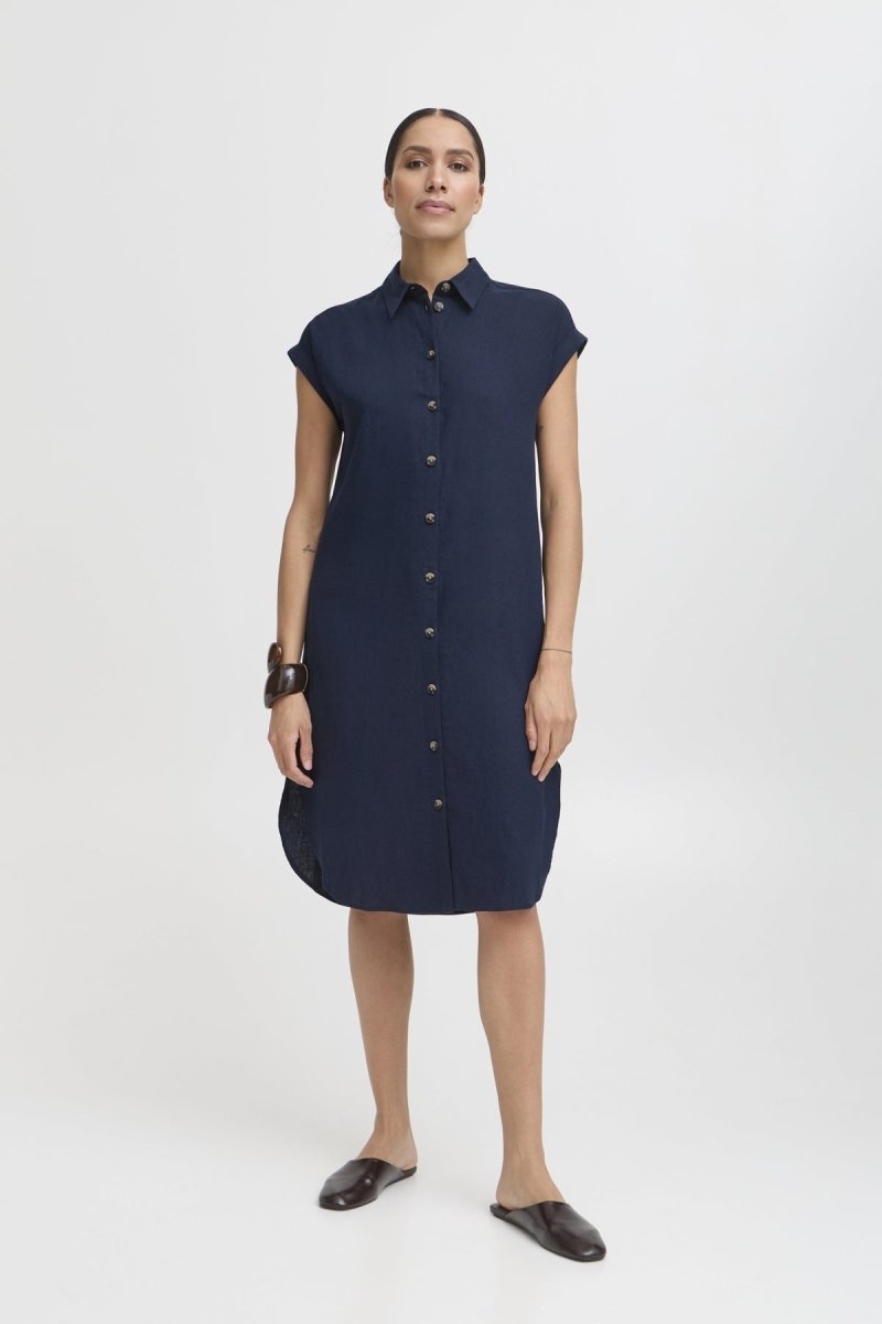 Byfalakka Ss Shirt Dress - SS26 van b.young – Jurken voor dames | Meisjes Brugge