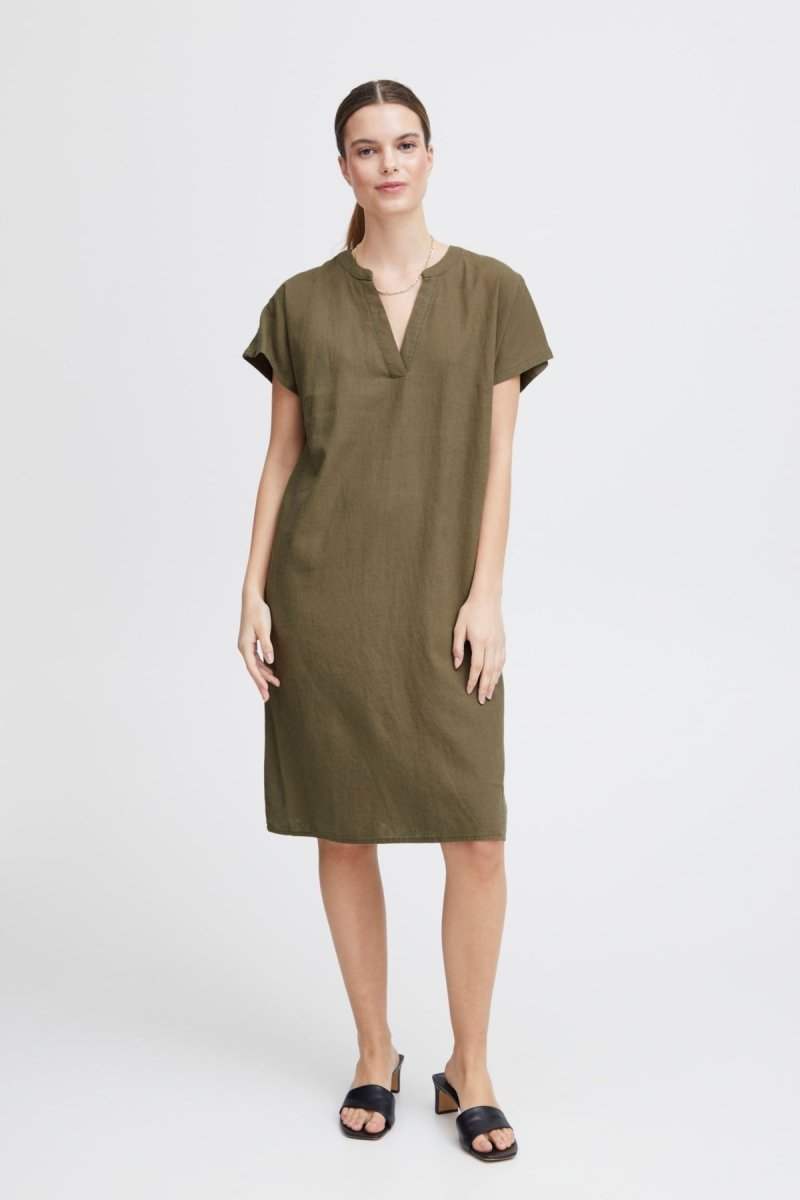 Byfalakka V-Neck Dress van b.young – Jurken voor dames | Meisjes Brugge