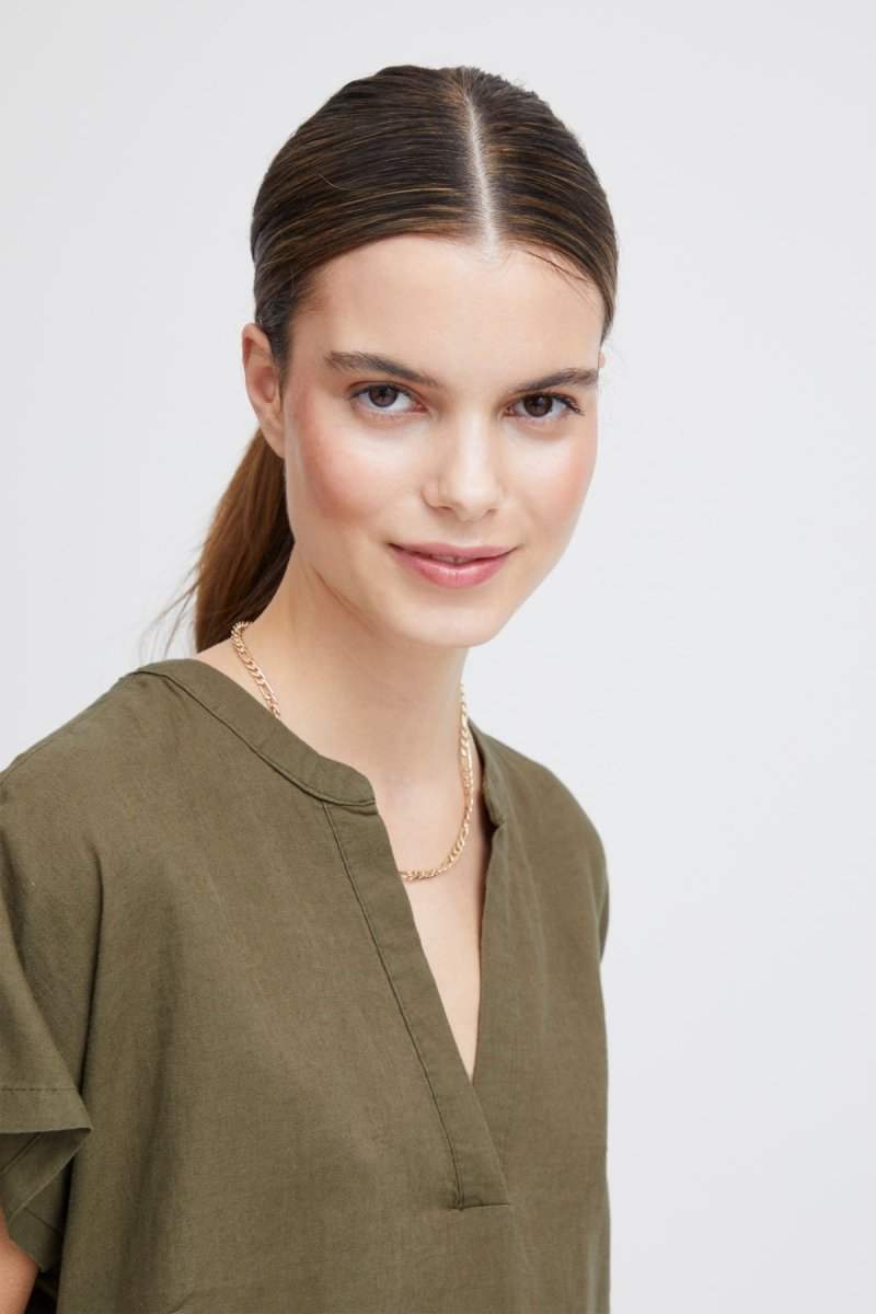 Byfalakka V - Neck Dress - koop Jurken van b.young bij Meisjes Brugge