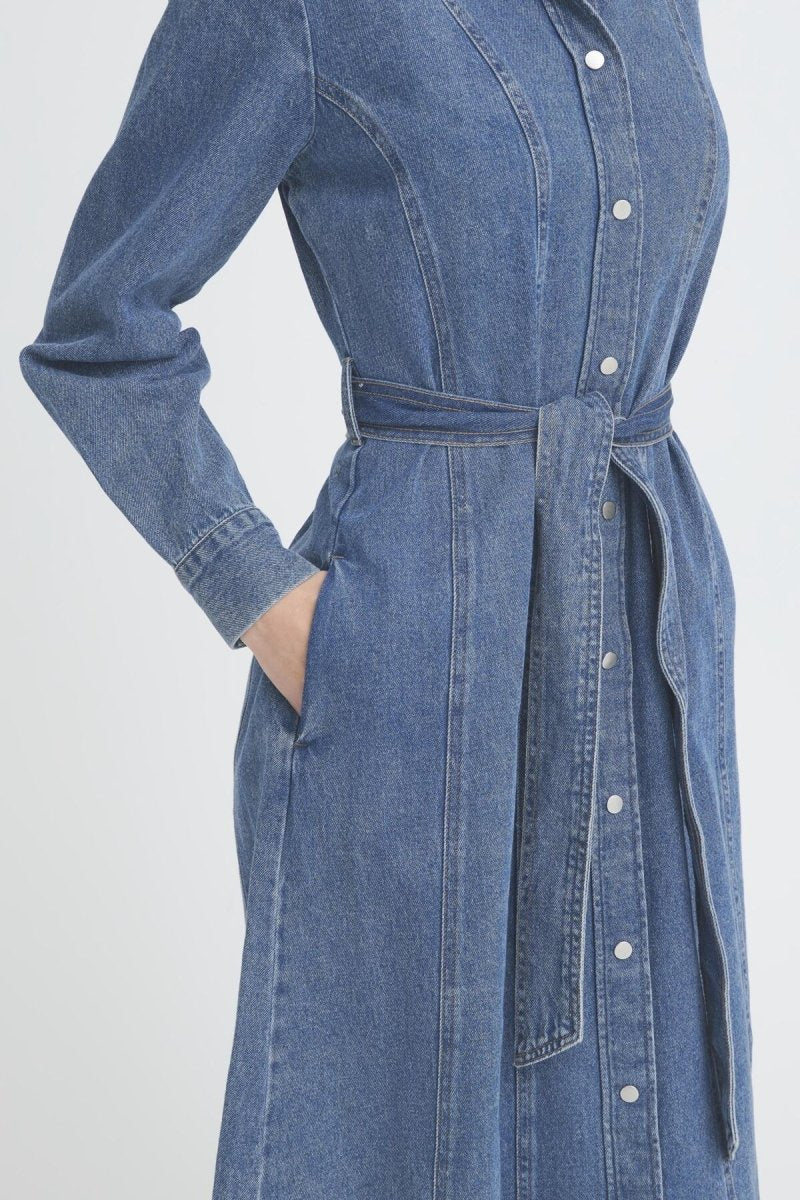 Mid Blue Denim Jurken - Bykapuca Dress van b.young