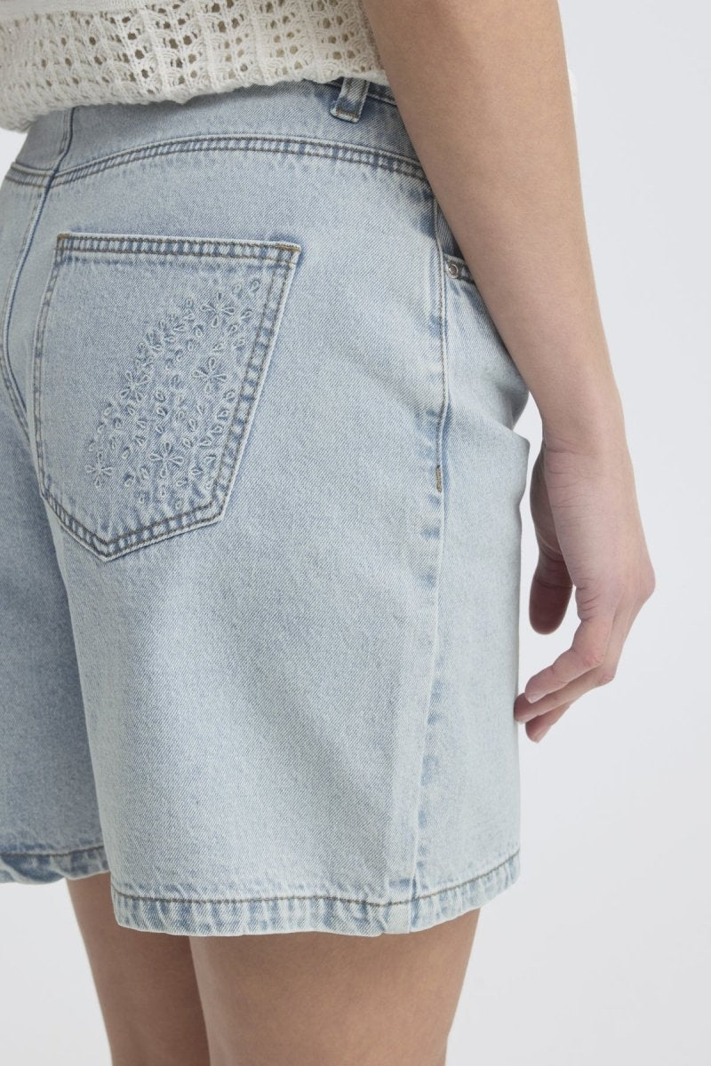 Bykielo Emb Shorts van b.young – Jeans voor dames | Meisjes Brugge