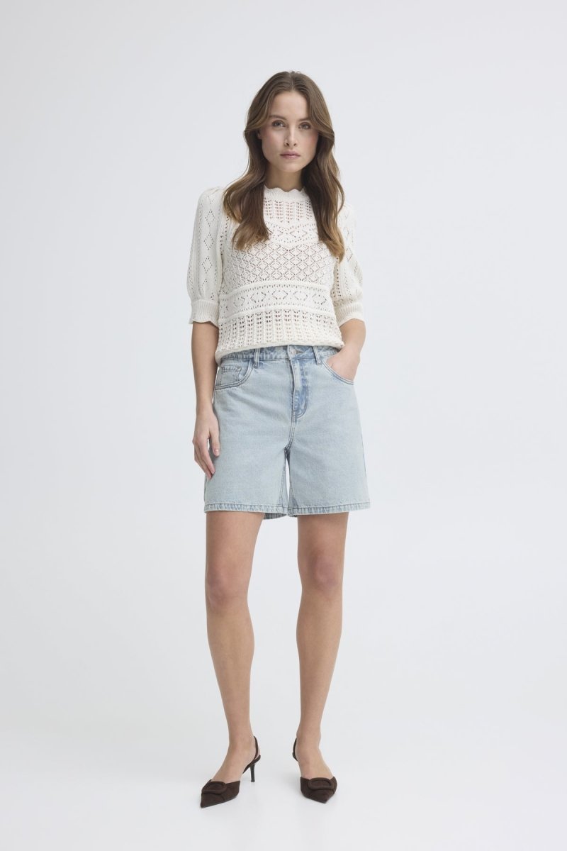 Bykielo Emb Shorts – Jeans voor dames in kleur | Meisjes