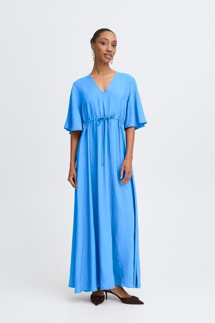 Palace Blue Jurken - Bymmhailey Vneck Maxi Dress van b.young