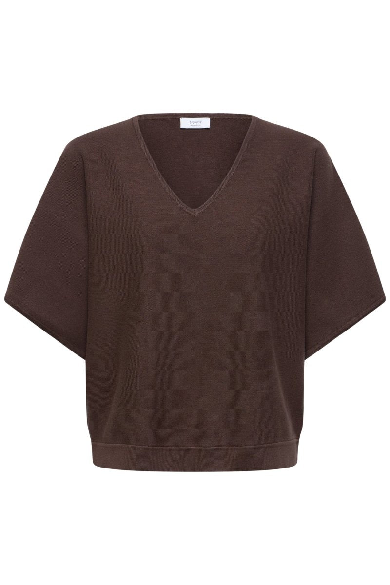 Bymmorla V-neck Short Sleeve - AW26 van b.young – Pulls voor dames | Meisjes Brugge