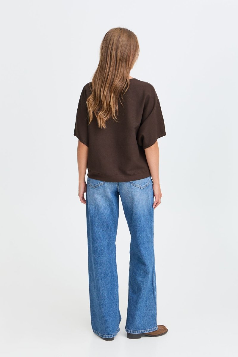 Bymmorla V-neck Short Sleeve - AW26 van b.young – Pulls voor dames | Meisjes Brugge