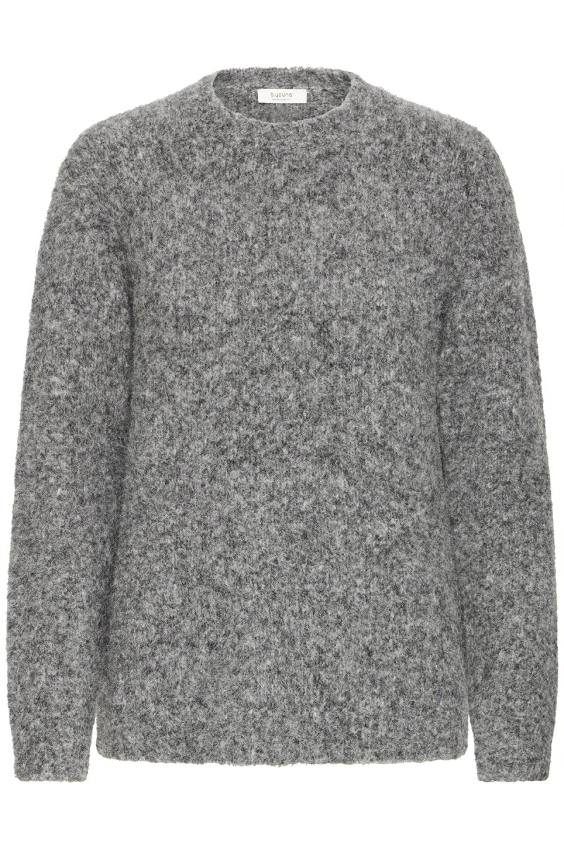 Mid Grey Melange Pulls - Bynyla Ls Jumper van b.young