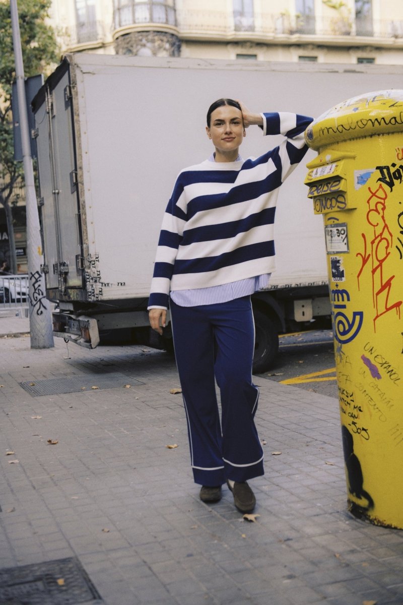 Byotari Stripe Jumper van b.young – Pulls voor dames | Meisjes Brugge