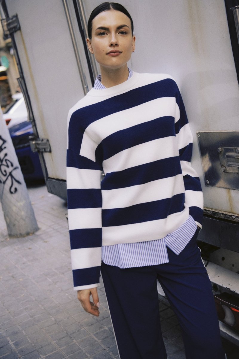 Byotari Stripe Jumper van b.young – Pulls voor dames | Meisjes Brugge