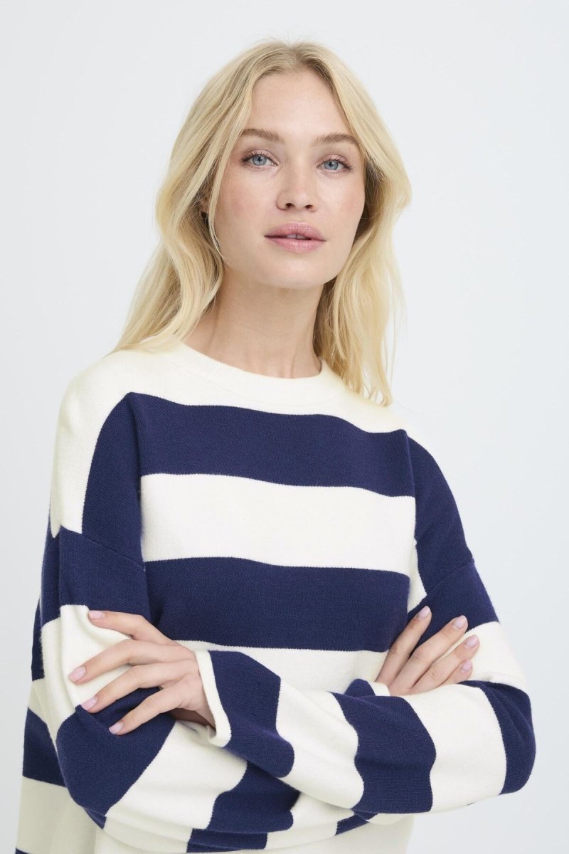 Byotari Stripe Jumper van b.young – Pulls voor dames | Meisjes Brugge