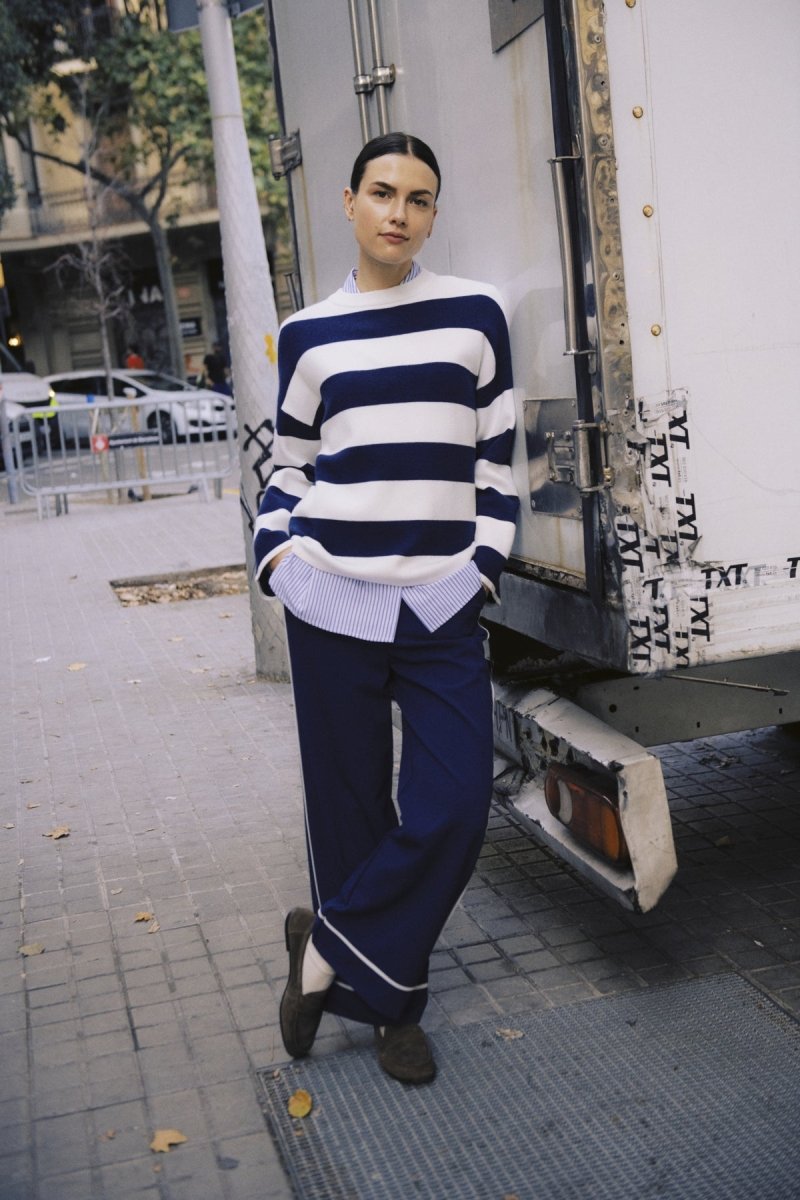 Byotari Stripe Jumper van b.young – Pulls voor dames | Meisjes Brugge