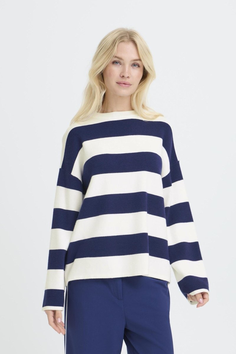 Byotari Stripe Jumper van b.young – Pulls voor dames | Meisjes Brugge
