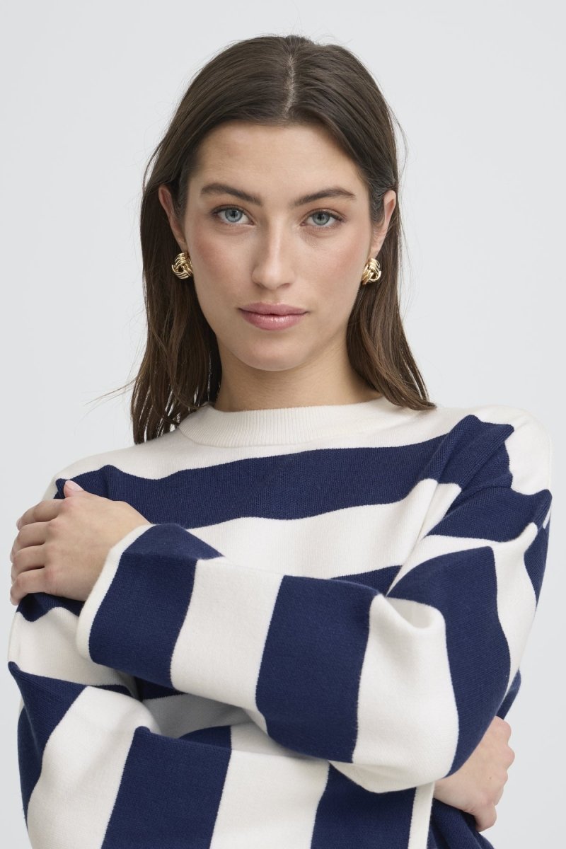 Byotari Stripe Jumper van b.young – Pulls voor dames | Meisjes Brugge