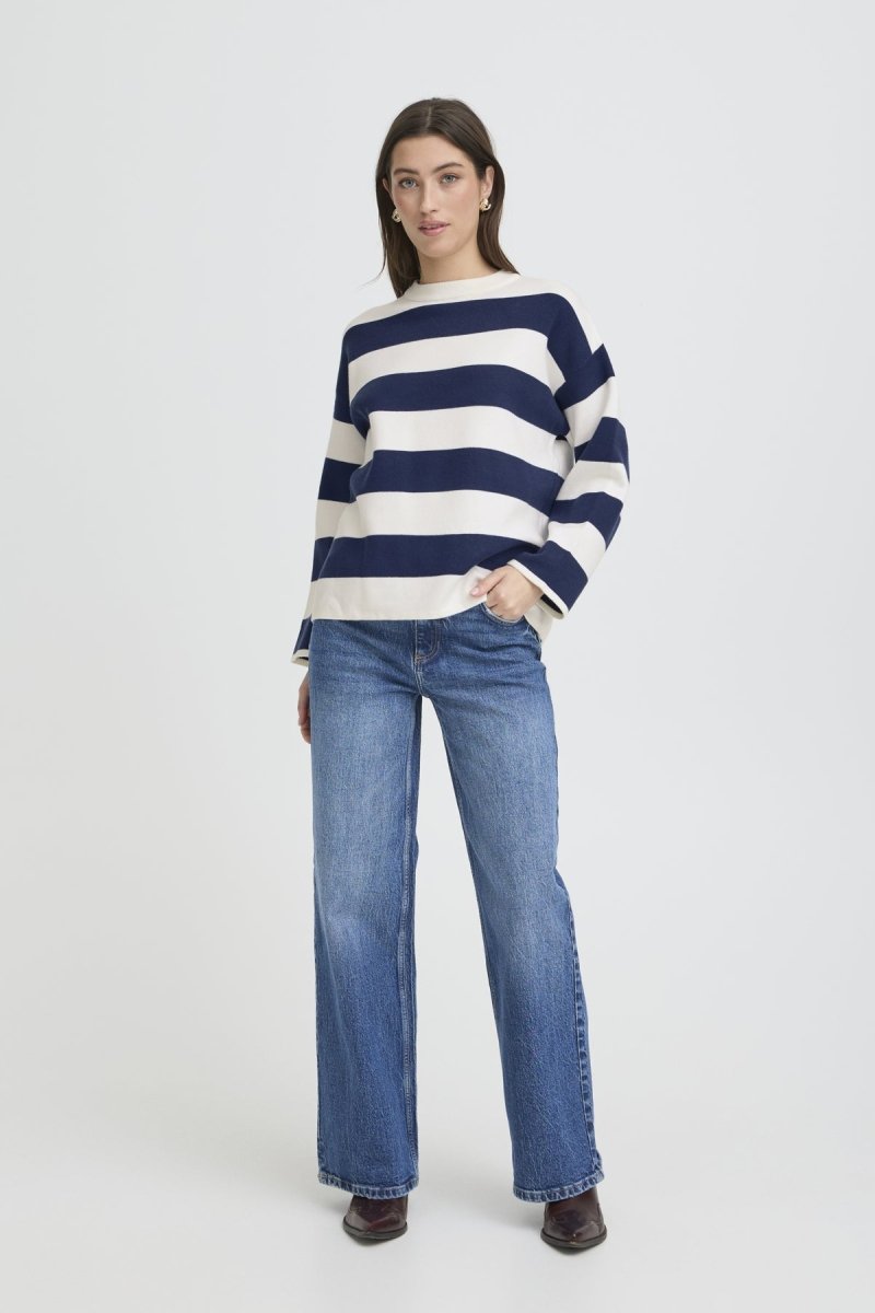 Byotari Stripe Jumper van b.young – Pulls voor dames | Meisjes Brugge