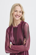Bypaloma Mesh Ls Top - koop Tops van b.young bij Meisjes Brugge