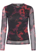 Bypaloma Mesh Ls Top - koop Tops van b.young bij Meisjes Brugge