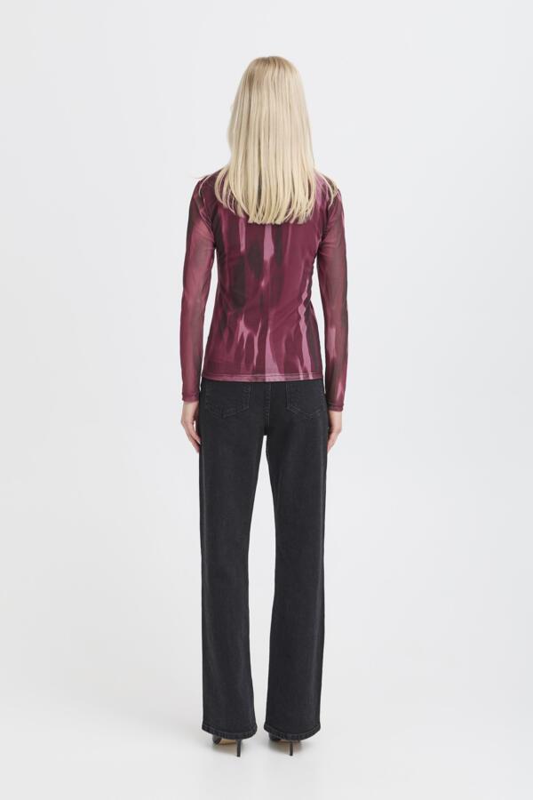 Bypaloma Mesh Ls Top - koop Tops van b.young bij Meisjes Brugge