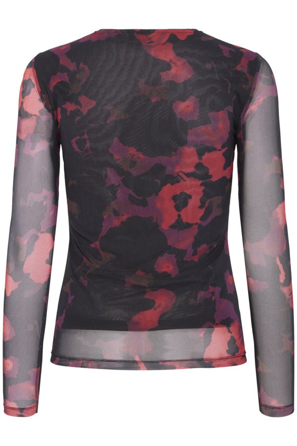 Bypaloma Mesh Ls Top - koop Tops van b.young bij Meisjes Brugge