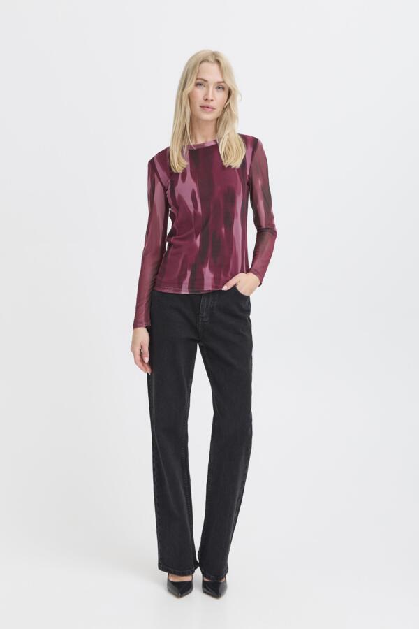 Bypaloma Mesh Ls Top van b.young – Tops voor dames | Meisjes Brugge