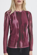 Bypaloma Mesh Ls Top - koop Tops van b.young bij Meisjes Brugge