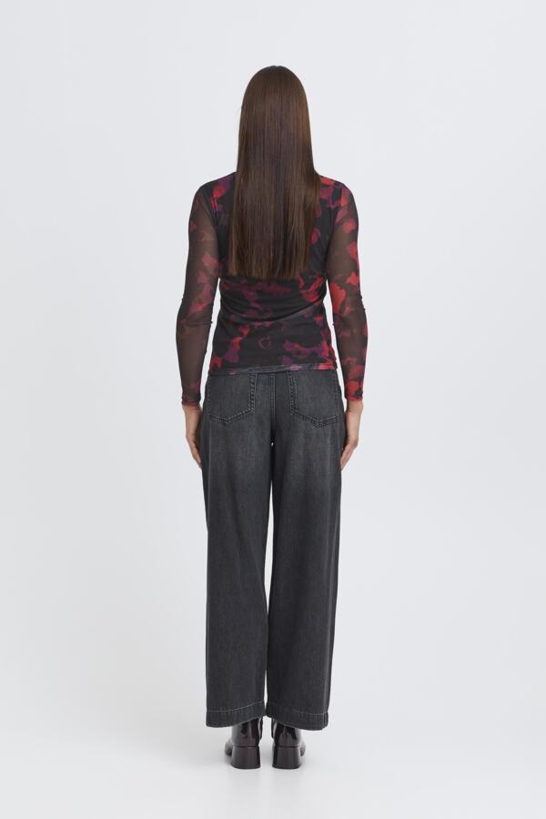 Bypaloma Mesh Ls Top - koop Tops van b.young bij Meisjes Brugge