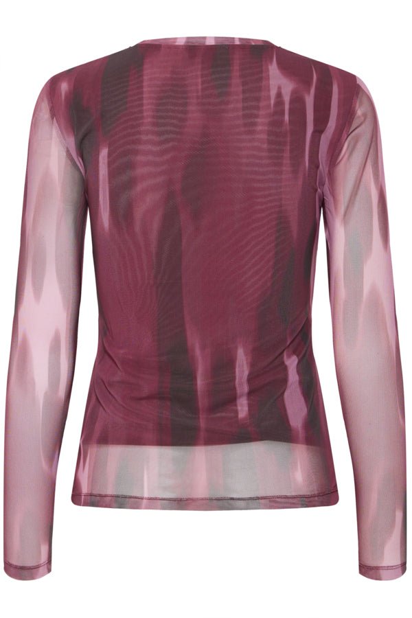 Bypaloma Mesh Ls Top - koop Tops van b.young bij Meisjes Brugge