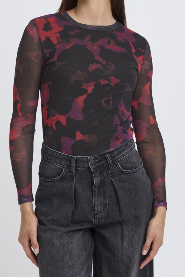 Bypaloma Mesh Ls Top van b.young – Tops voor dames | Meisjes Brugge