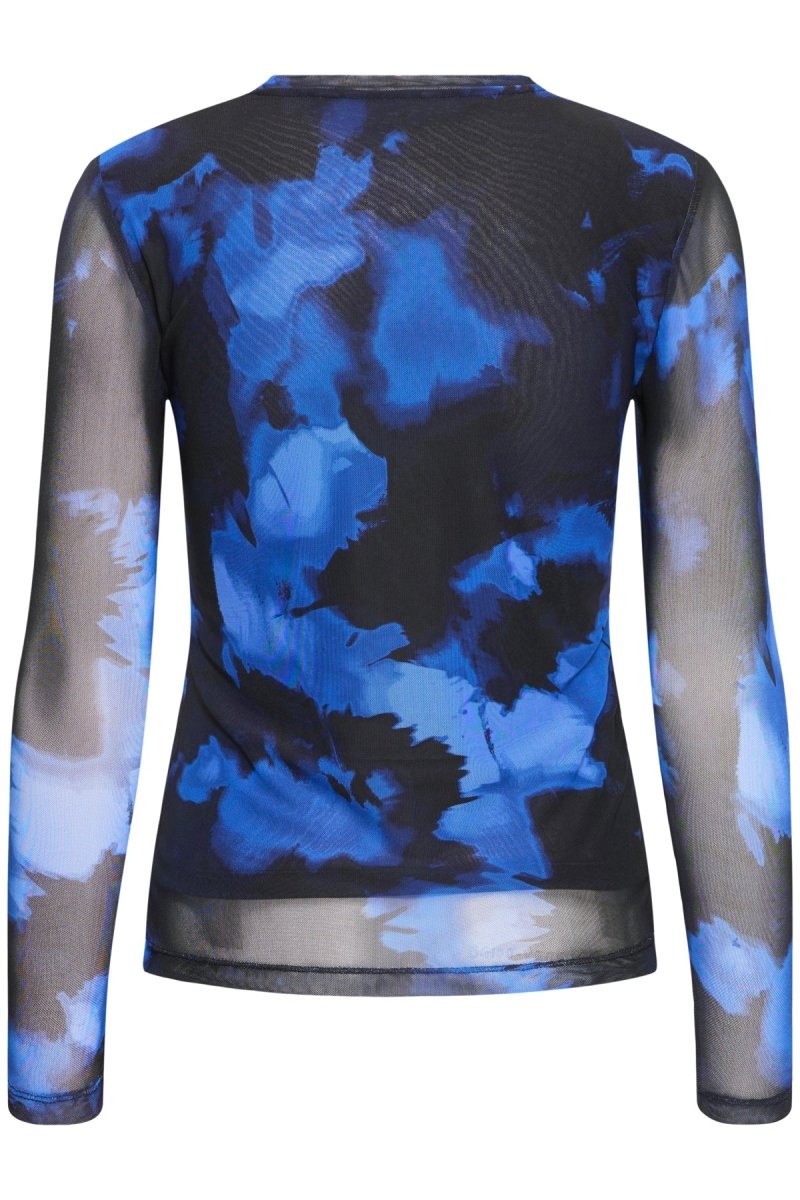 Bypaloma Mesh Ls Top - koop Tops van b.young bij Meisjes Brugge