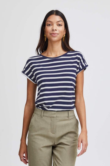 Bypamila O - neck T-shirt - koop T-shirts van b.young bij Meisjes Brugge