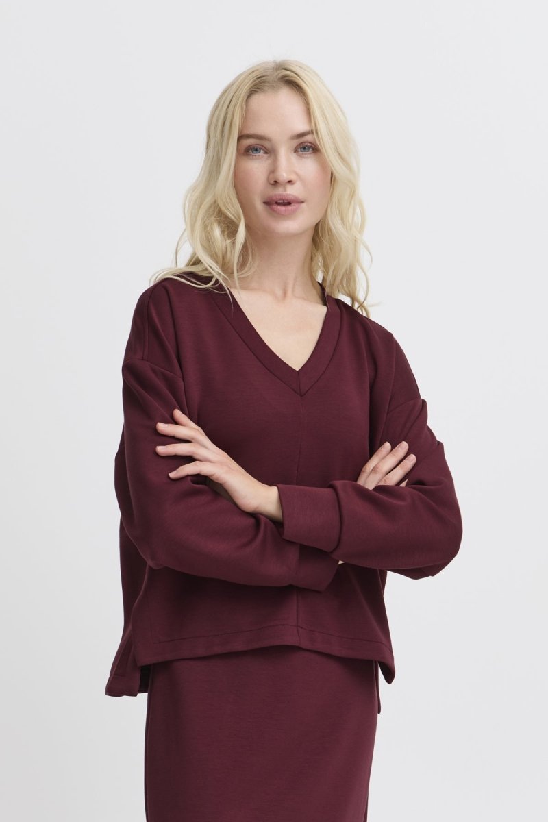 Bypusti V - neck Cropped Blouse – Sweaters voor dames in kleur | Meisjes