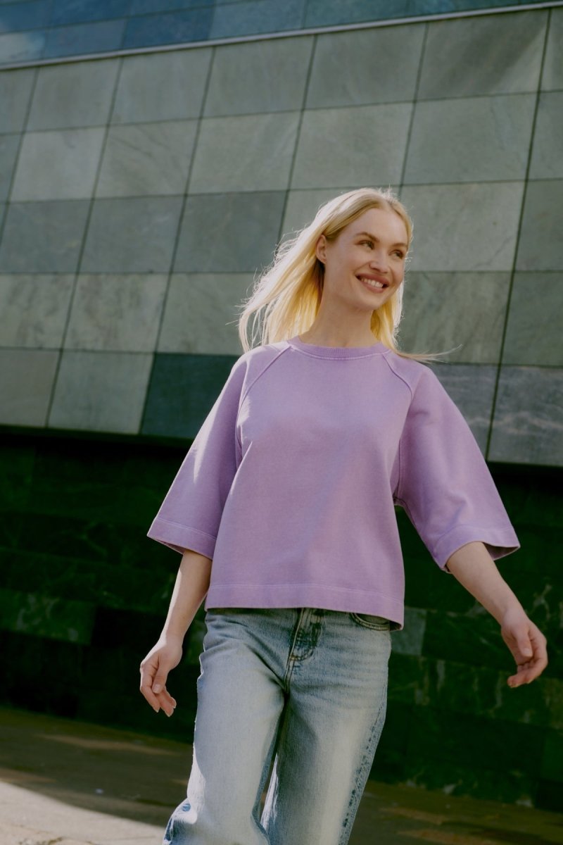 Byrasma Short Sweat - koop Sweaters van b.young bij Meisjes Brugge