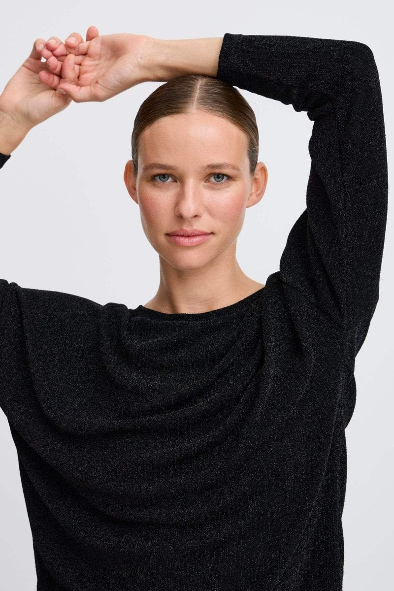 Byshiloh Ls Top Glitter - koop Tops van b.young bij Meisjes Brugge