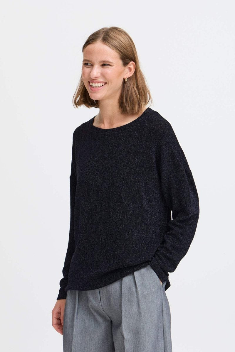 Byshiloh Ls Top Glitter - koop Tops van b.young bij Meisjes Brugge