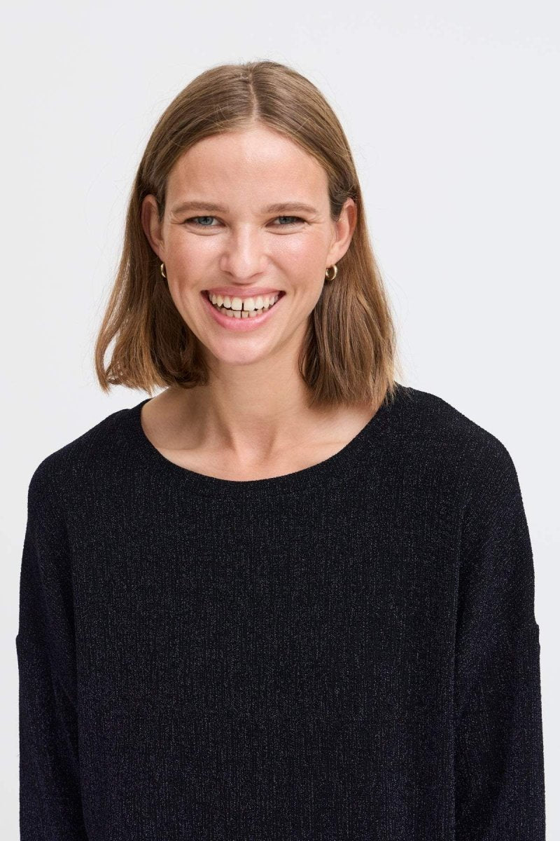 Byshiloh Ls Top Glitter - koop Tops van b.young bij Meisjes Brugge