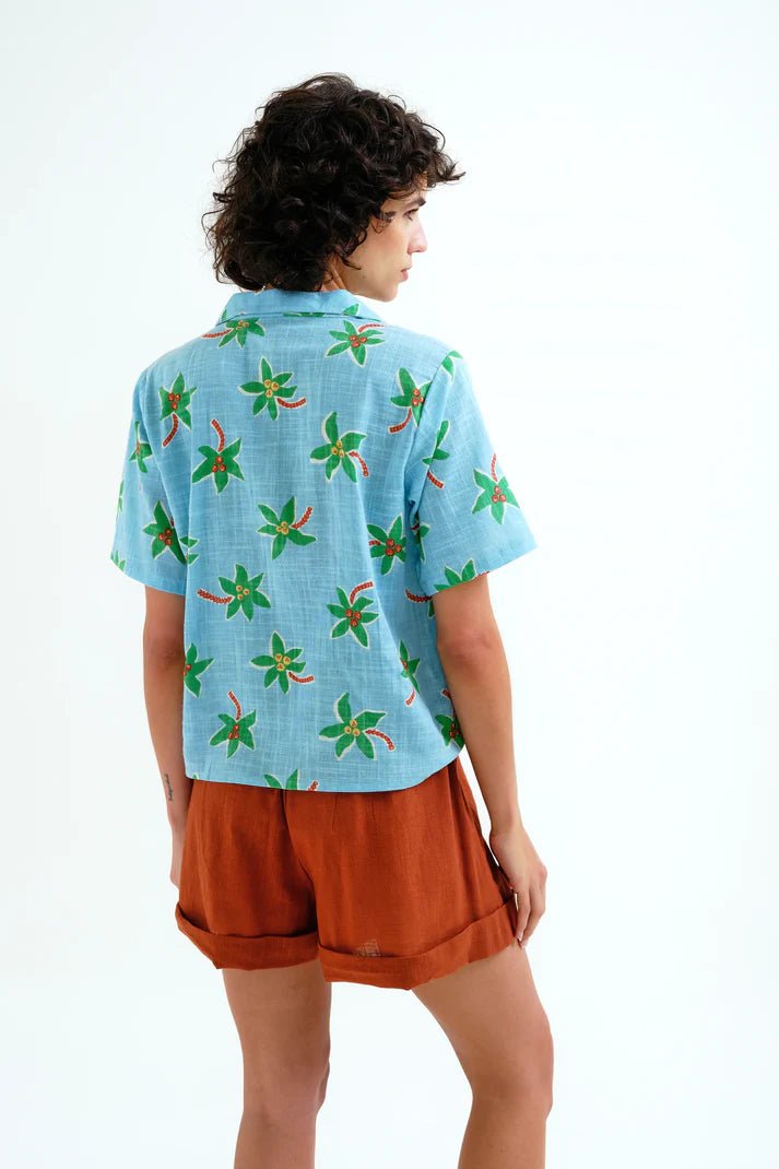 Camisa con estampado Cocotero Small – Shirts voor dames in kleur | Meisjes