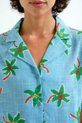 Camisa con estampado Cocotero Small – Shirts voor dames in kleur | Meisjes