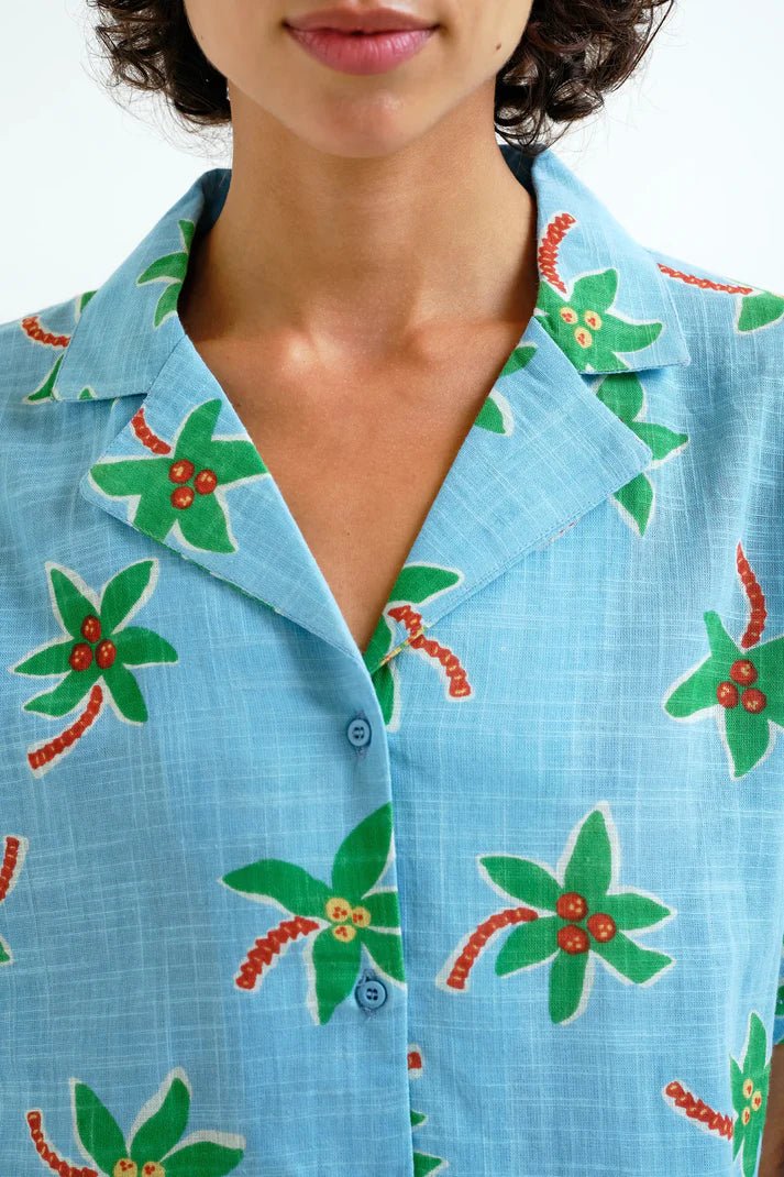Camisa con estampado Cocotero Small – Shirts voor dames in kleur | Meisjes
