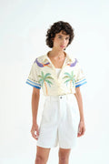 Camisa con estampado Palm & Mermaid – Shirts voor dames in kleur | Meisjes