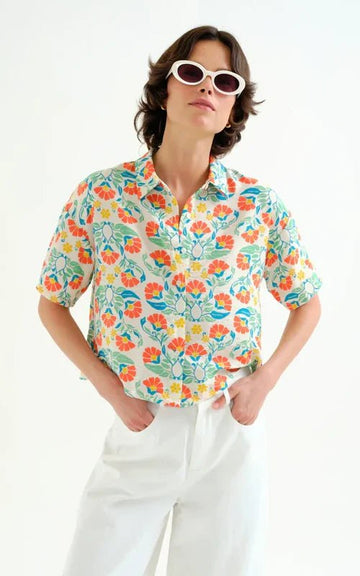Camisa con estampado Small Royal – Shirts voor dames in kleur | Meisjes