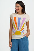 Chrissy Relaxed Tank T-Shirt ss26 van Sugarhill Boutique – T-shirts voor dames | Meisjes Brugge