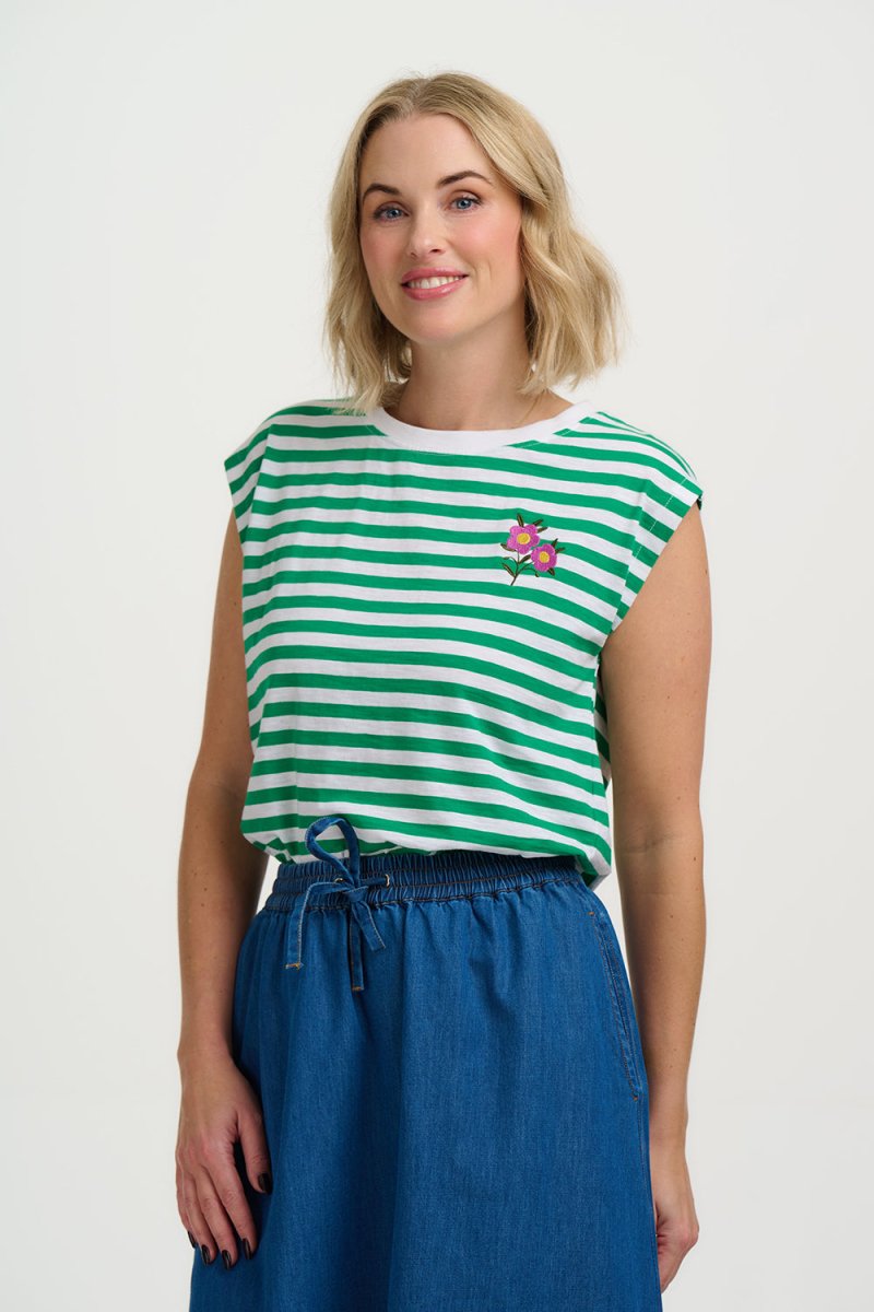 Chrissy Relaxed Tank T-Shirt ss26 van Sugarhill Boutique – T-shirts voor dames | Meisjes Brugge